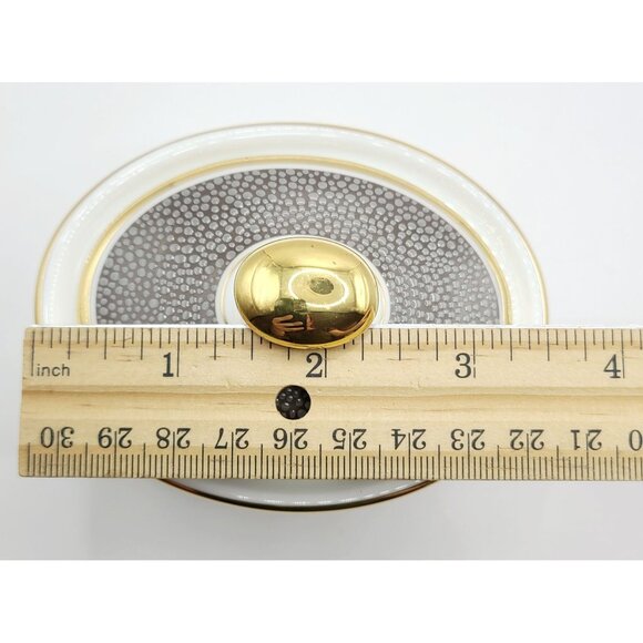 Wedgwood Shagreen Cocoa Sugar Bowl With Lid Chocolate Gold Porcelain New W/ Tags - Picture 9 of 9